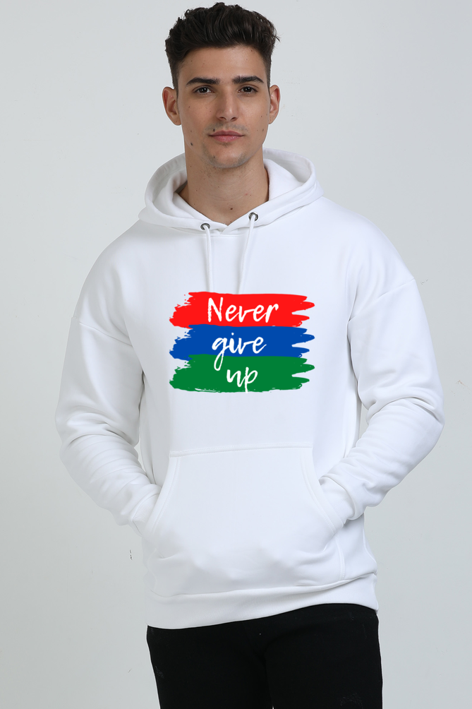 "Never Give Up" Hooded Sweatshirt