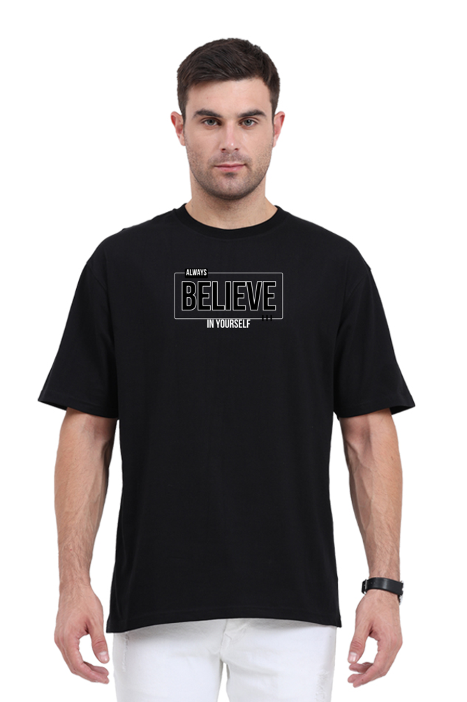 Believe Streetwear Oversized Half-Sleeve T-Shirt