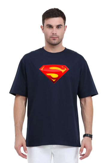 Superman Logo Unisex Oversized Classic T-shirt.